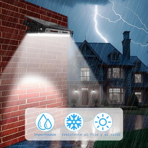 CREATESTAR Outdoor Solar Spotlight 100W, Super Bright Outdoor Solar Light with Remote Control, IP65 Waterproof Solar Lamps for Garden, Patio, Garage