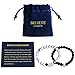 Believe London Distance Bracelets Couples Relationship Strong Elastic Friendship His Hers King Queen