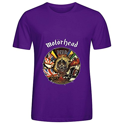 Motorhead 1916 Jazz Mens Crew Neck Slim Fit Shirt Purple