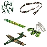 Camo Camouflage Toy Party Favor Supplies Set for 12 Bundle 84 Pieces Dog Tags Pencils