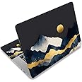 Laptop Decal Sticker Skin Cover, 12" 13.1" 13.3" 14" 15" 15.4" 15.6" Laptop Netbook Vinyl Skin Sticker Cover Notebook PC Protector (2 Wrist Pad Included), Removable Reusable, Watercolor Mountain