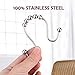 Wimaha Rustproof Shower Curtain Rings Hooks, Stainless Steel Heavy Duty Roller Double Glide Decorative Hooks for Bathroom Rods Curtains Liners, Brushed Nickel, Set of 12