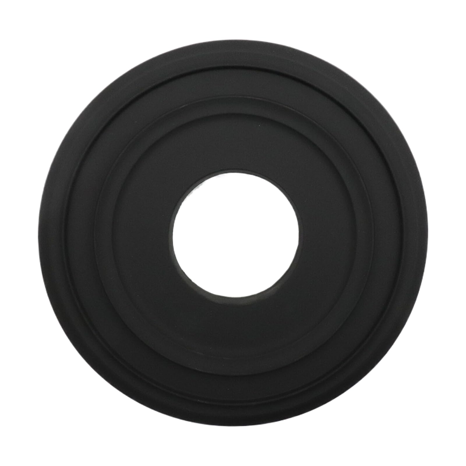 Photo 1 of HEVSTIL Black Ceiling Medallion PU Ceiling Medallion for Light Fixtures Simple and Modern Ceiling Light Decorative Fan Medallion Lighting Ceiling Ring Covers for Chandeliers Home, 12"OD x 3.94"ID