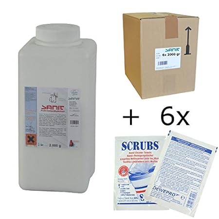 SANIT - Profi-InstantKalklöser - Kalklöser in Konzentratform - Hochergiebig und platzsparend - VPE: 6 Dosen a' 2kg - im Set i