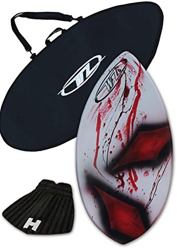 Skimboard Package for Beginners - Red - 36" Fiberglass Wave Zone Squirt Plus Board Bag and/or Traction Pad - for Riders up to 90 lbs