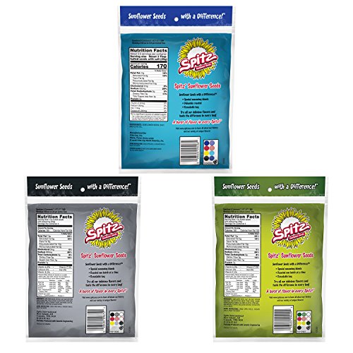 Spitz Sunflower Seeds Variety Pack, 12 Count, 6 oz Bags