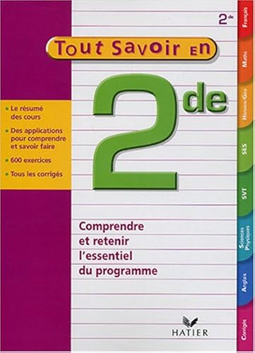 Download Tout savoir en 2e PDF