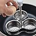 ONE FIVE DAY New, 3 in 1 Egg Poacher Stainless Steel Eggs Steamer Boiler for Breakfast with Lifting Handle Creative Kitchen Utensils for Women, Men and Housewifethumb 4