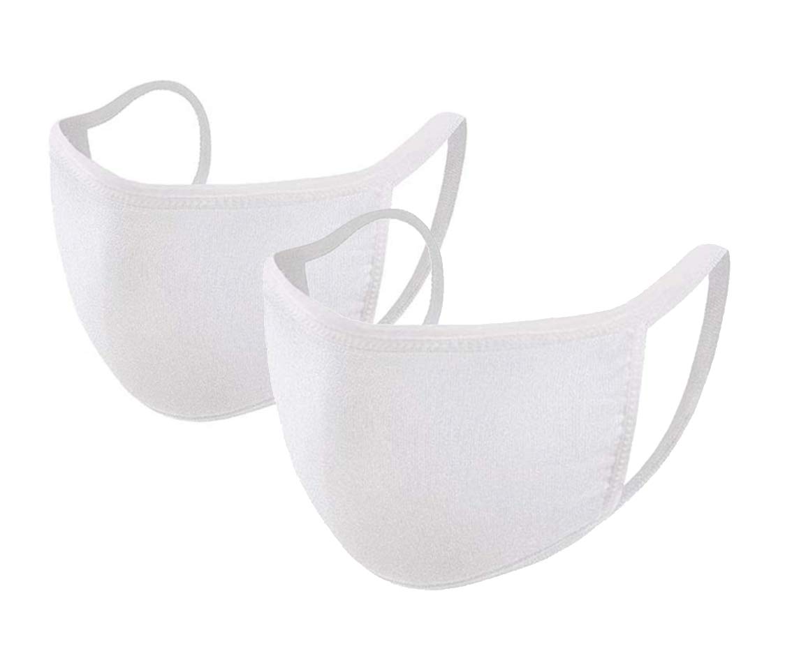 axentia 133174 3-Ply Domestic Face Mask White Set of 2