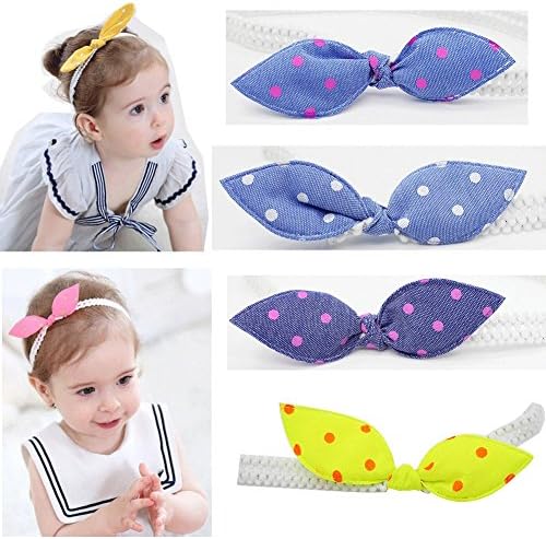 Defitck Baby Headbands Girls Newest Turban Head Wrap Knotted Hair Accessorie Band (590-6pcs)