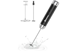 Maestri House Rechargeable Milk Frother with Stepless Speed Control, LunaFro 2.0 Handheld Electric Foam Maker Waterproof Drink Mixer Foamer for Lattes, Cappuccino