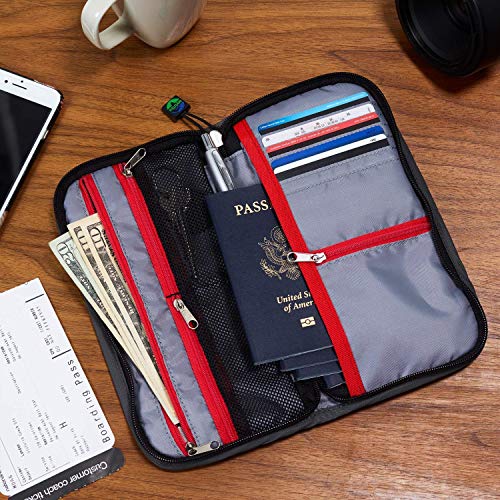 Travel Wallet Organizer For Family Fully Embedded RFID Blocking