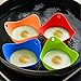 Saakiaz (6 Piece Set Silicone Egg Poacher - Egg Cups Cookware - Microwave Egg Cooker & Egg Boiler- Food Safe Silicon Egg Poacher Pods for Perfectly Shaped Eggs- Smart Kitchen Gadget with Many Uses