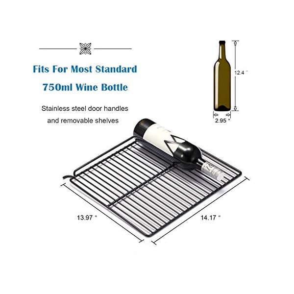 Antarctic-Star-26-Bottle-Wine-CoolerCabinet-Beverage-Refigerator-Mini-Fridge-Small-Wine-Cellar-Soda-Beer-Counter-Top-Bar-Quiet-Operation-Compressor-Freestanding-Clear-Glass-Door-for-OfficeDorm