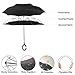 Newsight Reverse Umbrella, Double Layer Inverted Umbrella Upside Down, C Shape Handle, Inverse Inside Out Folding for Car, Windproof, Waterproof, Sun Protective (Bright Brown Idea.)