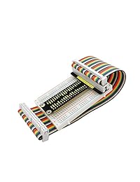 keyestudio GPIO   Kit Breakout Cable de cinta para Raspberry Pi, color Assembled Pi Breakout + Arco Iris + 400 Tie Puntos Solderless Breadboard