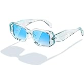 kimorn Rectangle Sunglasses for Women Men Trendy Retro Trendy Sun Glasses 90’s Vintage Square Frame K1307