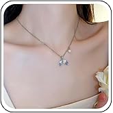 Xduargs Boho Crystal Mermaid Tail Necklace Choker Vintage Rhinestone Whale Tail Necklace Silver Fish Tail Necklace Glitter Cz Paved Dolphin Fishtail Necklace Jewelry for Women