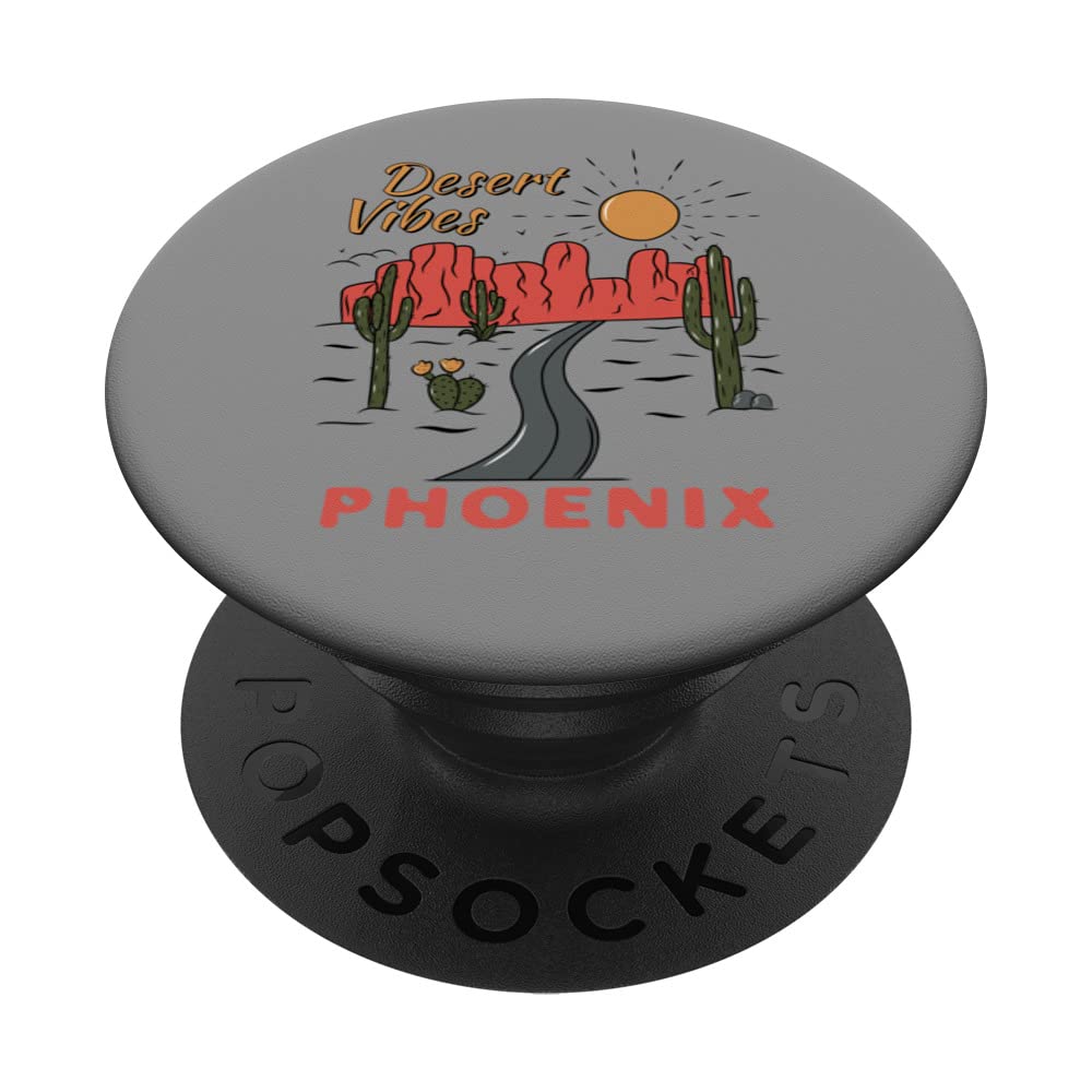 Phoenix Arizona Desert Vibes Saguaro Cactus PopSockets Swappable PopGrip
