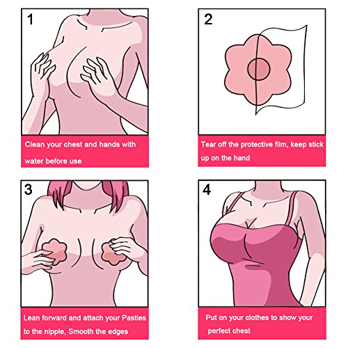 image for Anna Home Collection Silicone Reusable Women Pasties Adhesive - 6/8 Pa