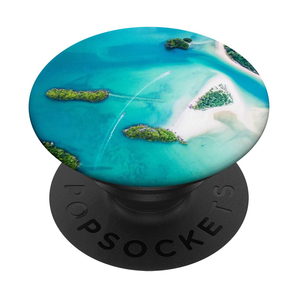 Caribbean Beach View Summer PopSockets Swappable PopGrip