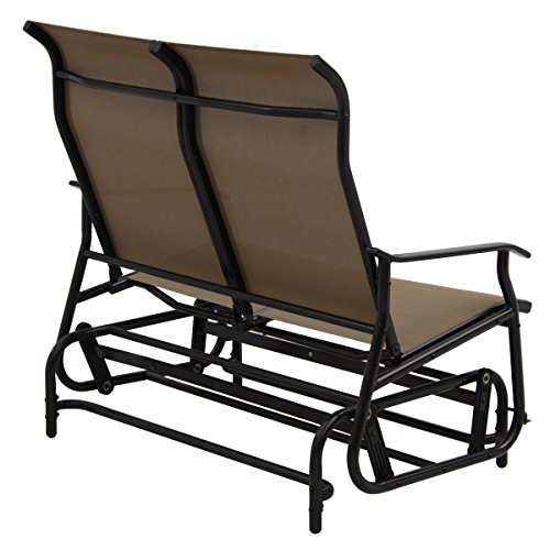 image for Giantex Glider Bench Outdoor 2 Person Loveseat Chair Loveseat Armchair