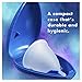Tampax Menstrual Cup Heavy Flow with Carrying Case, Tampon Alternative for Period, Reusable, 12 Hours of Flexible Comfort-fit Protection, with Free Always Thin Liners