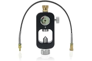 Wazusogok DIN Valve Scuba Adapter and PCP Paintball Fill Adapter,Paintball Scuba Fill Station,High Pressure Gas Cylinder Refill Tool,High Pressure 4500 PSIwith Air Hose