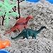 Ccfoud Sand Kit, Dinosaur Sandbox Sand, Sand Box Kit Includes 20 Shaping Molds,12 Dino Figures, 2 lbs Sand and Sand Tray
