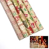 Christmas Wrapping Paper Set - 6 Rolls - 30