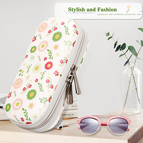 Skycase Sunglasses Case for Women Semi Hard Eyeglasses Case Holder Floral 63 - Thumbnail 4