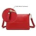 Women Leather Crossbody Bag,Clutch Purse Shoulder Bag for Travelling Red