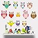 PARLAIM 0043 Owl and Bird Animal Wall Stickers,Peel and Stick Removable Wall Decals for Kids Nursery Bedroom Living Room