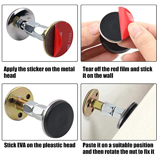 Johouse 3PCS Adjustable Threaded Bed Frame Anti-Shake Tool for Bed, Telescopic Support for Room Wall, Bedside Headboards Prevent loosening Anti-Shake Fixer, Easy Install (30-90mm)