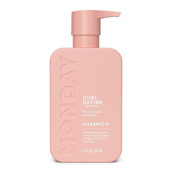 MONDAY HAIRCARE CURL DEFINE SHAMPOO WITH PEPTIDES, COCONUT OIL & PROVITAMIN B5 FOR CURLS OF ALL TYPES 354 ML