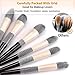 BESTOPE Professional Makeup Brushes without Shed Premium Synthetic Foundation Brush Set Kit for Blending Powder Blush Concealer Highlighter Eyeshadows