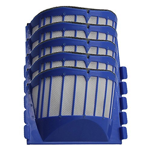 Iautomatic 5 Aero Vac Filters for iRobot Roomba 500 600 Series 536 550 551 620 650 Vacuum Cleaner Accessory