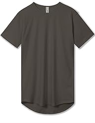 Men's Short Sleeve Hipster Drop Cut Curved Hem Long