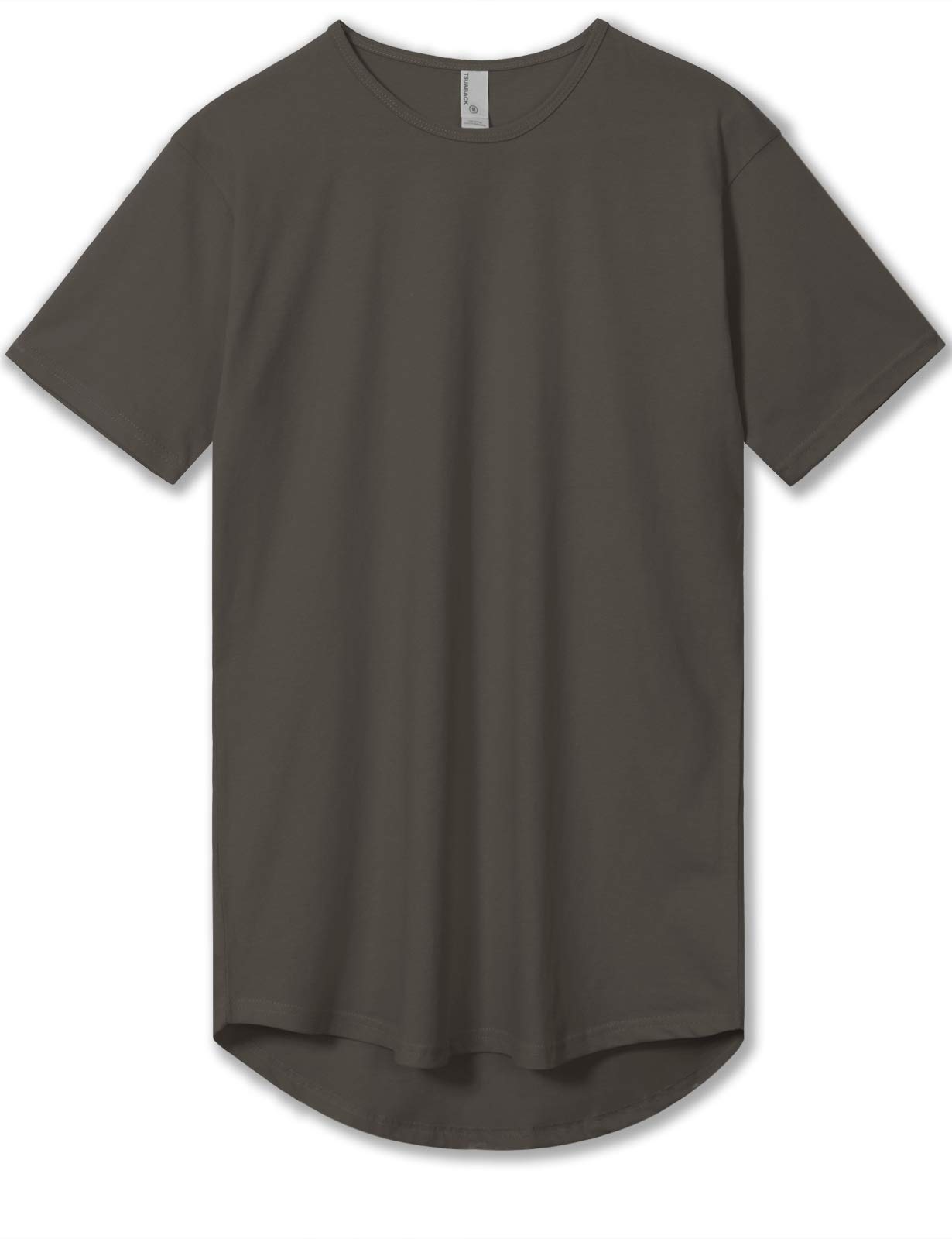Men's Short Sleeve Hipster Drop Cut Curved Hem Long