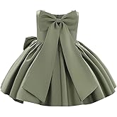 Baby Girls Dress Formal Bowknot Tutu Backless Puffy Tulle Gowns Princess Wedding Baptism Pageant Birthday Party Wear