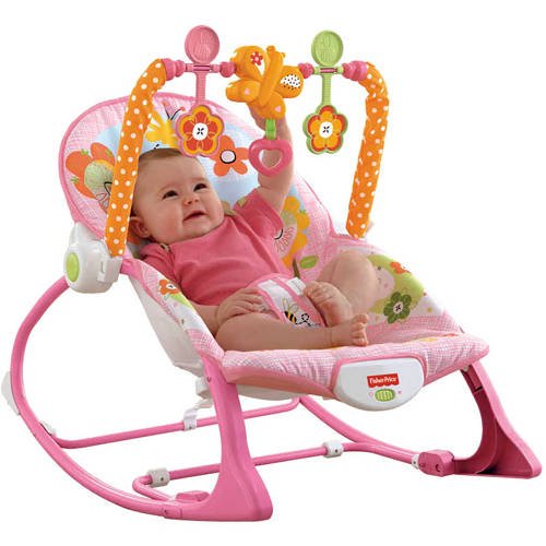 FisherPrice InfanttoToddler Rocker Sleeper, Pink Bunny Pattern