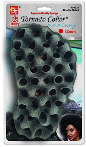 2WAY Black Polyethylene Sponge, 3.2 Ounce, Tornado Coiler Design with 12mm Hole, Utility Sponge Cleaning Tools