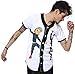 PIZOFF Short Sleeve Arc Bottom 3D Cartoon DAB Print Baseball Jersey Shirt Y1724-6-S