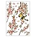 SOLEDI DIY Wall Decal Peach Blossom Tree Branches Love Birds Removable Wall Mural Sticker Bedroom Living Room Home Art Wall Decor