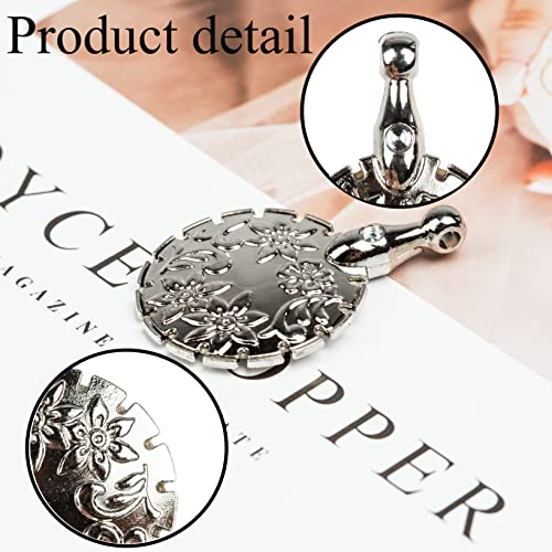 J.CARP 2Pcs Yarn Cutter Pendants, Silver Metal Thread Cutter Pendant for DIY Sewing Tools