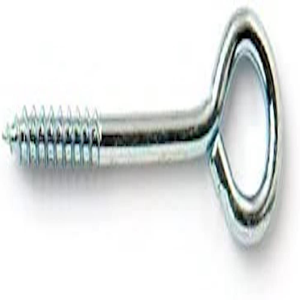 Merriway BH07291 (100 Pcs) Screw-In Vine Eyes, BZP Steel 100 mm (4 Inch) - Pack of 100 Pieces