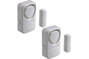 HENDUN Door Alarm for Home Security, Updated Magnetic Alarm for Kids Safety, Chime Window Alarm Sensor, 110dB, Pool Alarm (2 Pack)