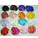 DSB 50pcs Handmade Mini Fabric Roses Flowers for DIY Headbands Clips