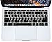 XSKN Russian / English Keyboard Cover Silicone Skin for New Macbook 12 Inch A1534 and New MacBook Pro 13 Inch A1708 (2016 Version, No TouchBar) US EU Layou (Black)
