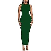 Women's Summer Long Bodycon Dress - Casual Basic Club Party Sleeveless Tank Sheath Dresses